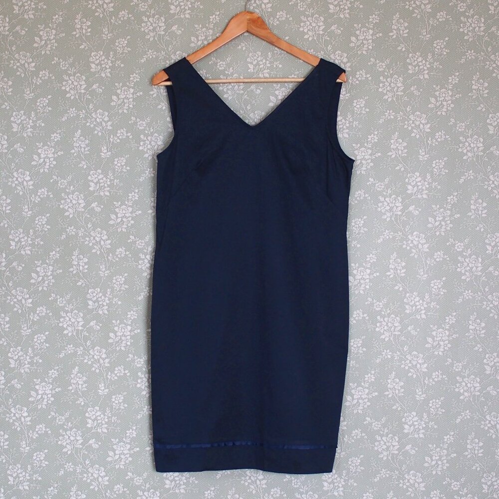 Joe Fresh | Cotton Shift V-Neck Navy Blue Dress